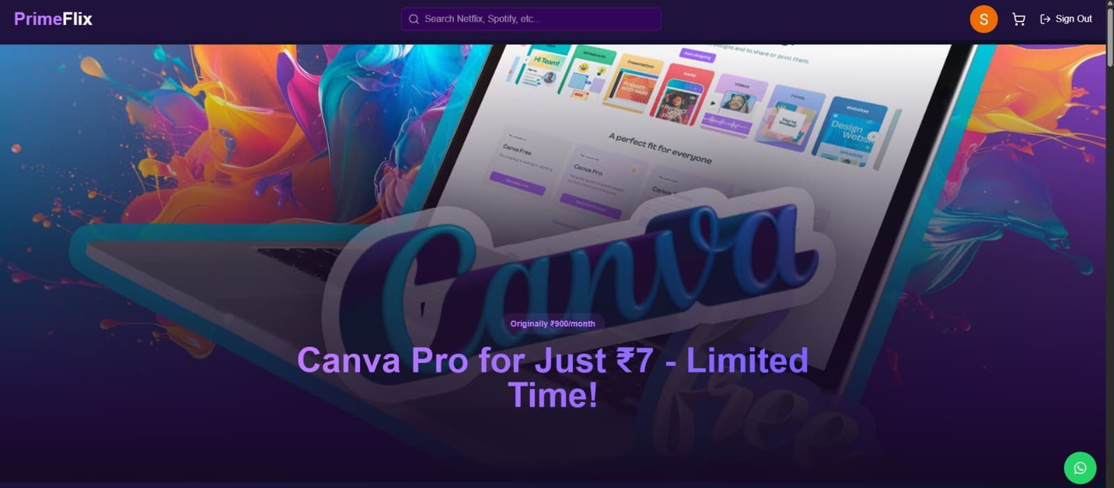 PrimeFlix Subscription Marketplace